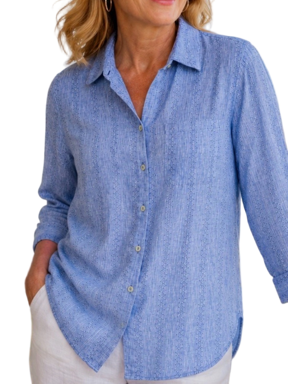 43. WOMENS CHICO’S 3/XL DETAIL TOP